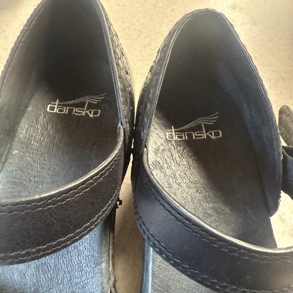 Dansko Makenna Black Genuine Leather Mary Jane Clogs size 40(9.5-10) - Picture 15 of 16